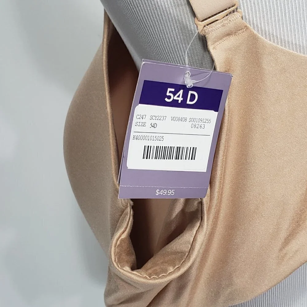 NWT  Catherines Intimates  Nude Full Coverage  Smooth Underwire Bra  54D